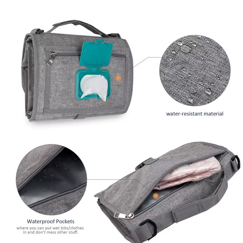 Waterproof Changing Mat Keeps Baby Clean and Comfortable Lightweight Portable Diaper Changing Pad Best-Selling Stroller Bag