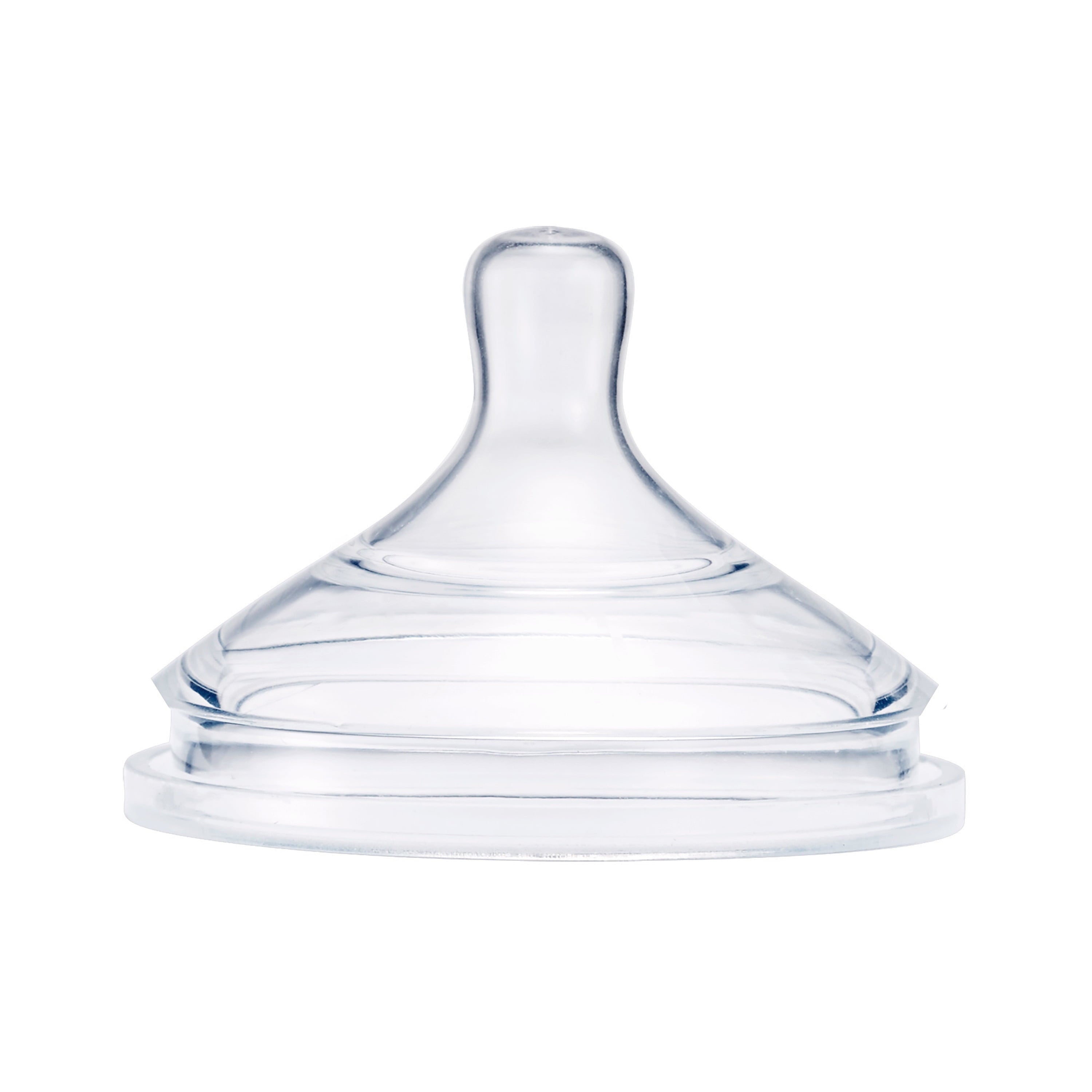 Nursh Silicone Replacement Nipple, Air-Free Feeding, Stage 1 Slow Flow, Birth and Up, 3 Pack