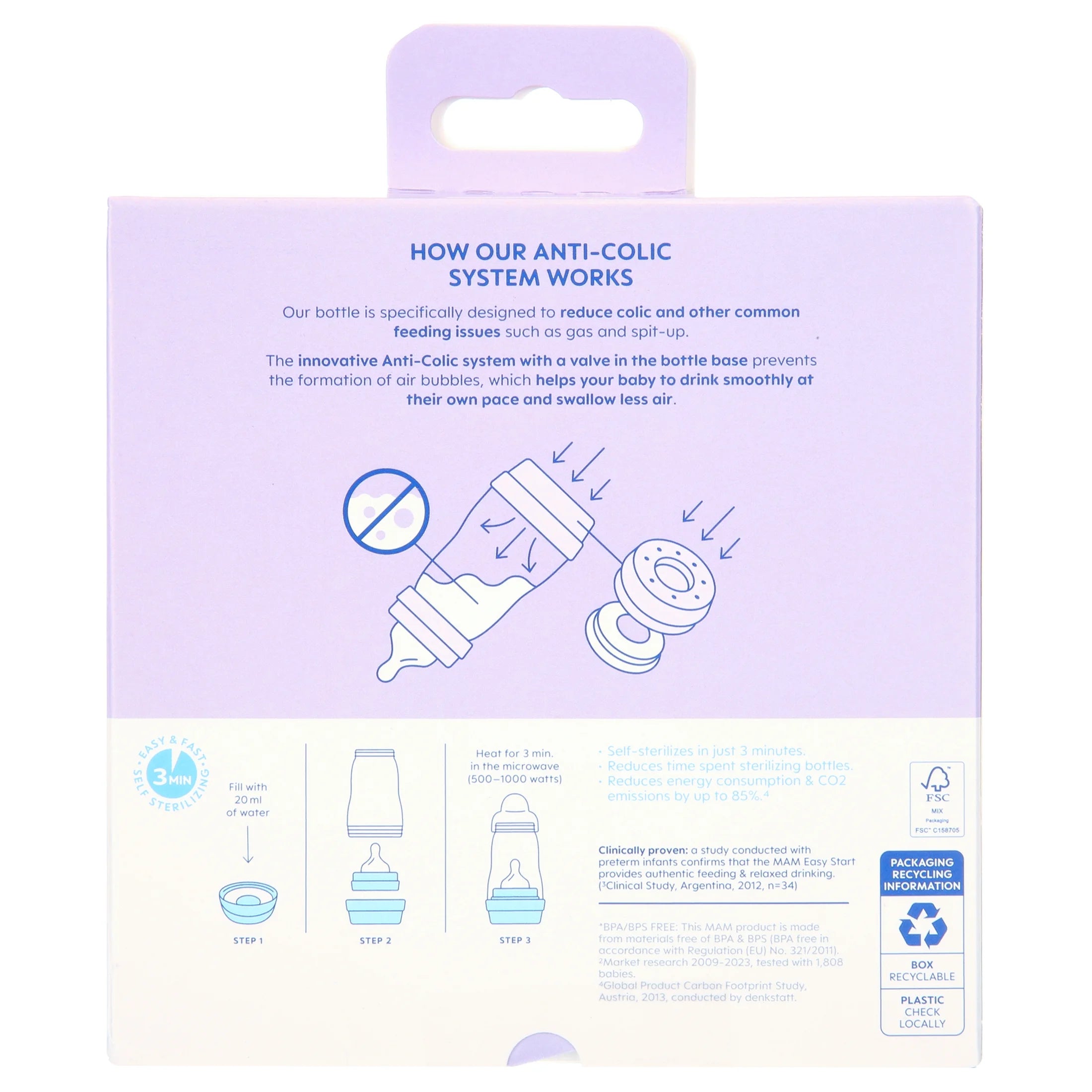 Easy Start Anti-Colic Matte Bottle 5 Oz, 2 Pack Sage