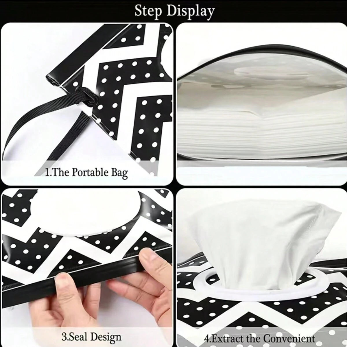 Baby Wipe Case, Travel Tissue Holder, Wet Wipes Storage Bag, Reusable Wet Wipe Pouch for Travel,Mask Bags,Tissue Bags,Wet Wipes
