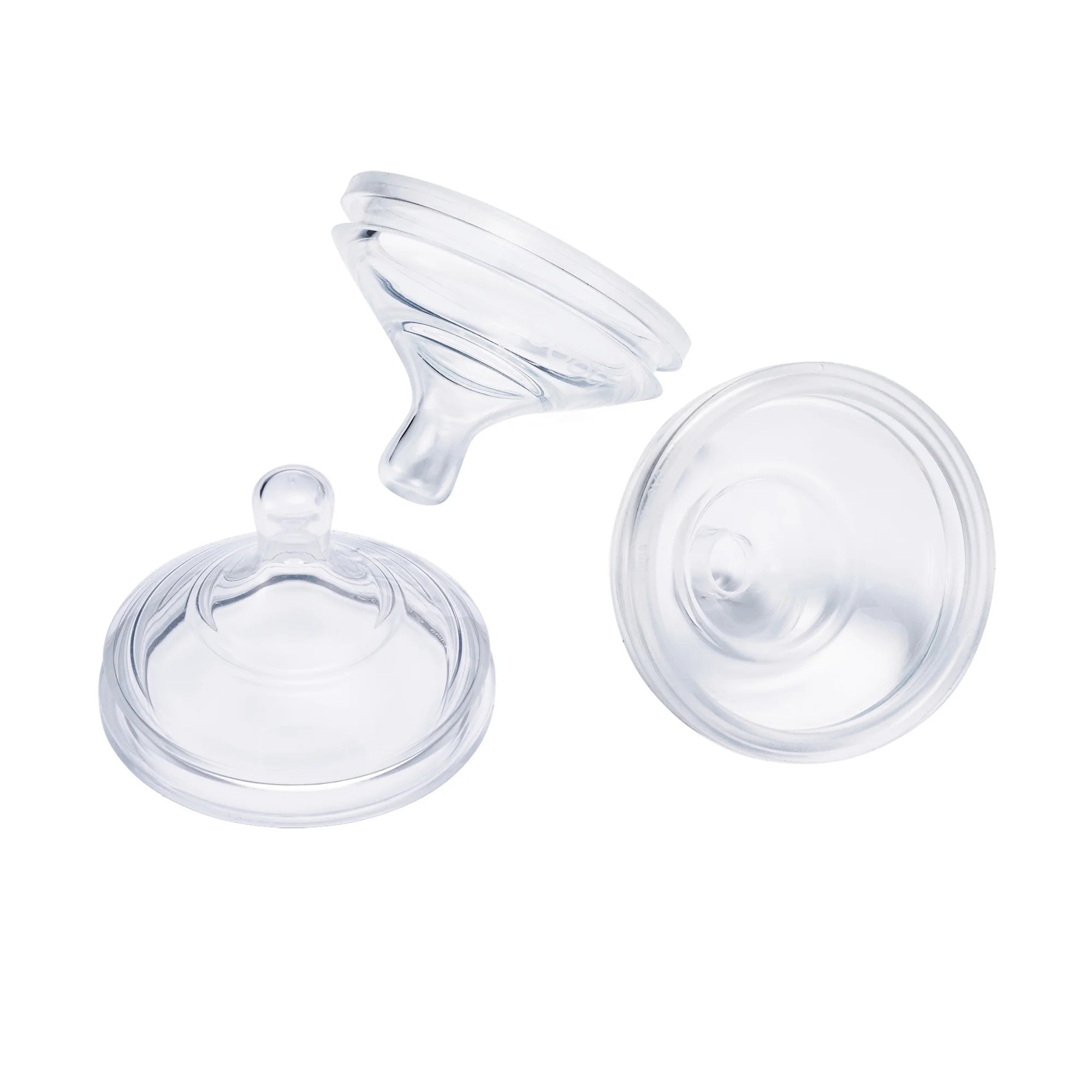 Nursh Silicone Replacement Nipple, Air-Free Feeding, Stage 1 Slow Flow, Birth and Up, 3 Pack